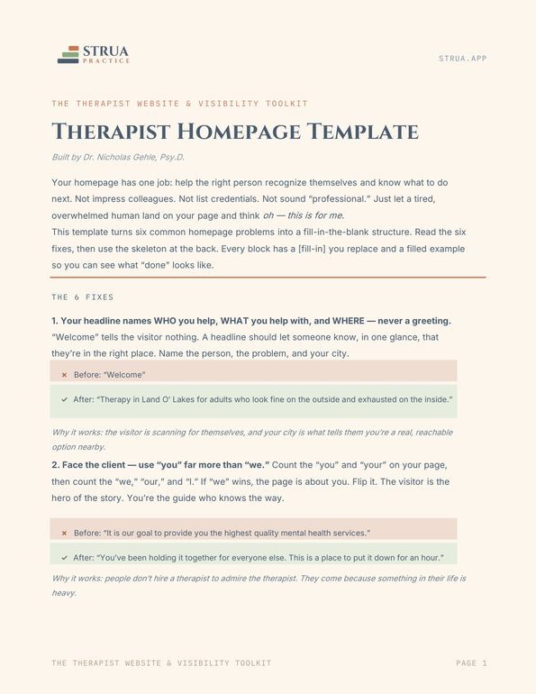 Homepage Template
