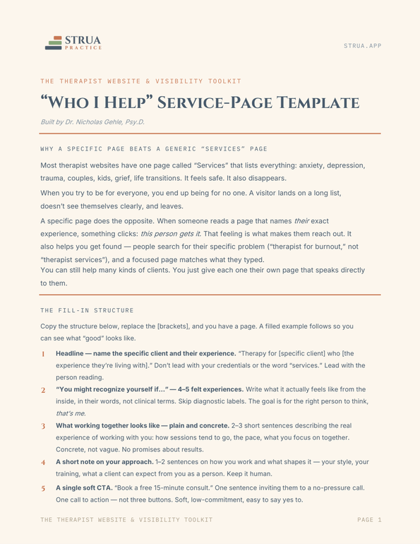 Service Page Template