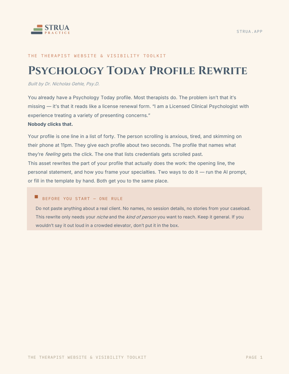 Psychology Today Rewrite