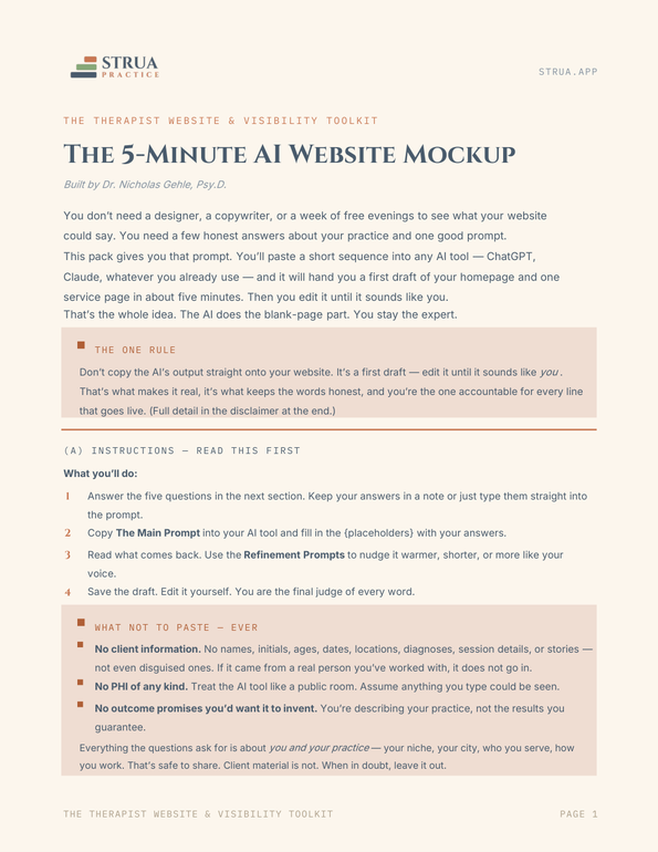AI Website Mockup
